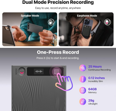 TicNote AI Voice Recorder with 1-Year Pro Plan Included
