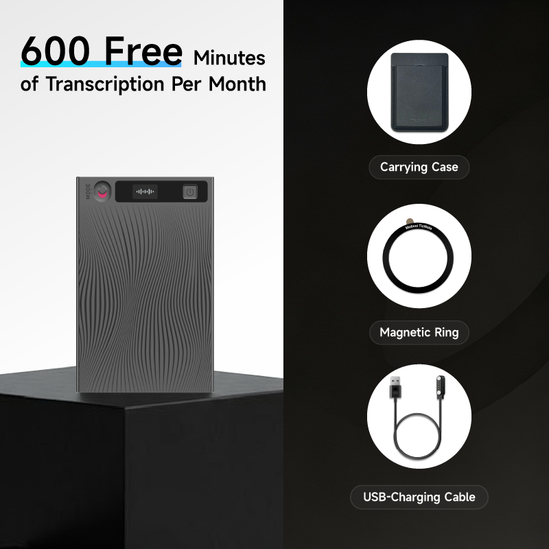 TicNote AI Voice Recorder with Real-Time Transcription and Summarization