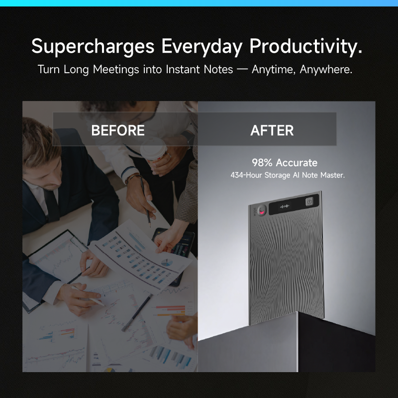 TicNote AI Voice Recorder with Real-Time Transcription and Summarization