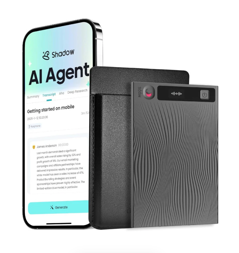 TicNote AI Voice Recorder with Real-Time Transcription and Summarization